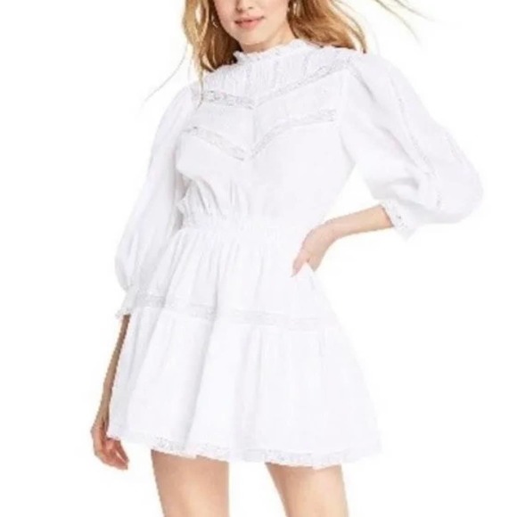 LoveShackFancy Dresses & Skirts - LoveShackFancy x Target M Talulah Pintuck Yoke White Cotton Dress
